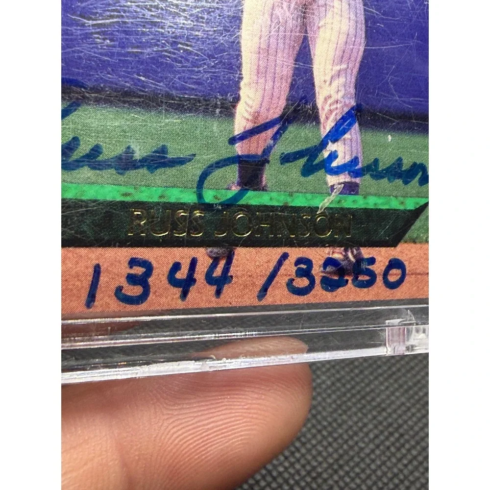 1994 Signature Rookies Russ Johnson LSU Auto Card 1344/3350 Houston Draft Pick
